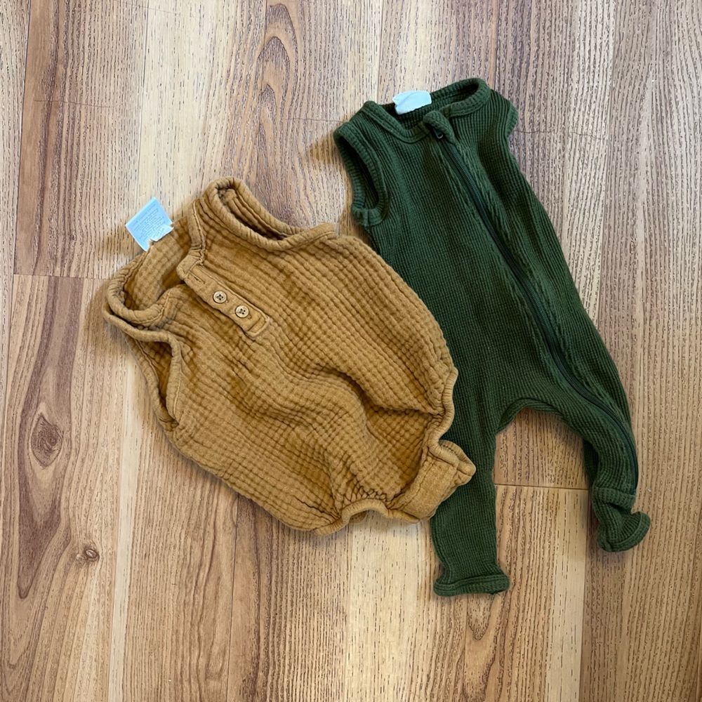 2 summer baby rompers — Spearmintlove and little co.